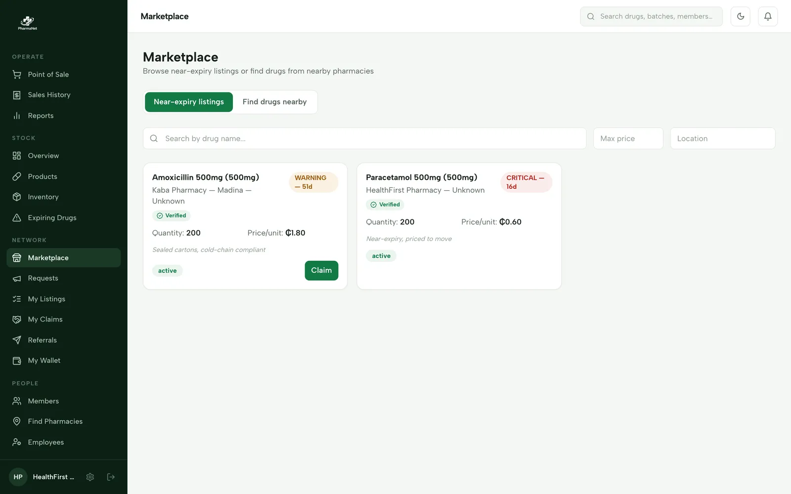 Redistribution marketplace